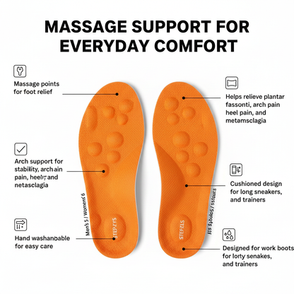 CushionFit Shock-Absorbing Massage Insoles